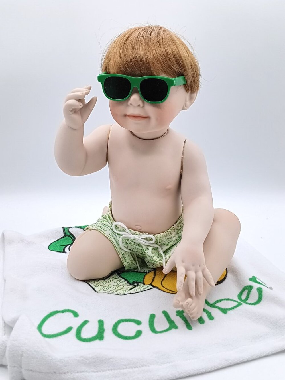 Ashton Drake Porcelain Doll Boy Cool As A Cocumber 11" By Titus Tomescu